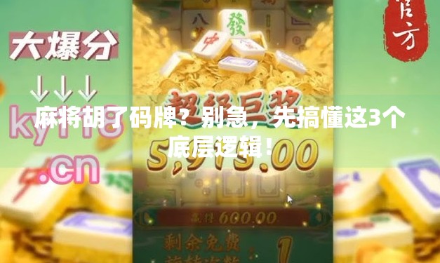 麻将胡了码牌?别急,先搞懂这3个底层逻辑!