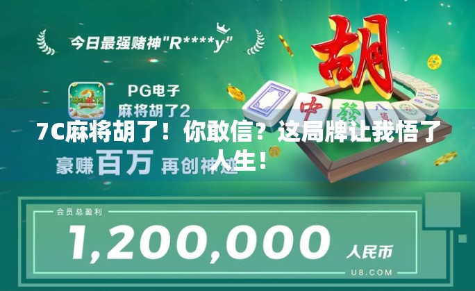 7C麻将胡了!你敢信?这局牌让我悟了人生! 7C麻将胡了!你敢信?这局牌让我悟了人生!