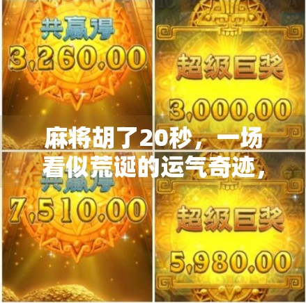 麻将胡了20秒,一场看似荒诞的运气奇迹,背后藏着你我共通的焦虑与渴望 麻将胡了20秒,一场看似荒诞的运气奇迹,背后藏着你我共通的焦虑与渴望