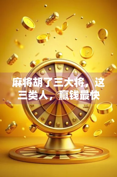 麻将胡了三大将,这三类人,赢钱最快,也最容易输光!