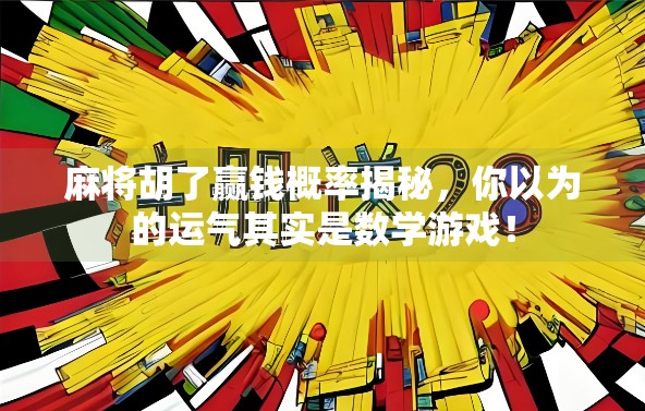 麻将胡了赢钱概率揭秘,你以为的运气其实是数学游戏! 麻将胡了赢钱概率揭秘,你以为的运气其实是数学游戏!
