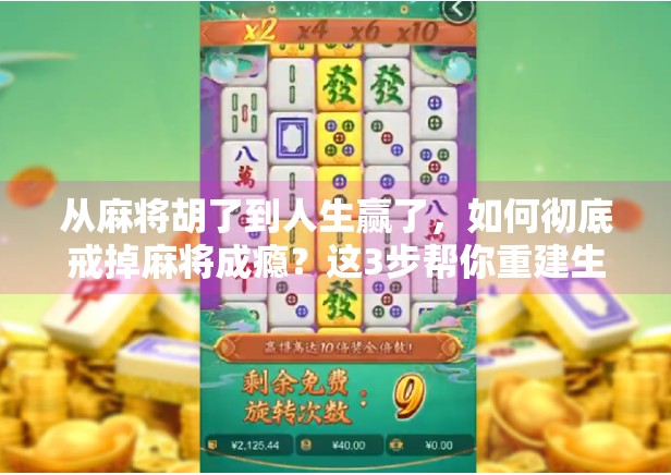 从麻将胡了到人生赢了,如何彻底戒掉麻将成瘾?这3步帮你重建生活秩序!